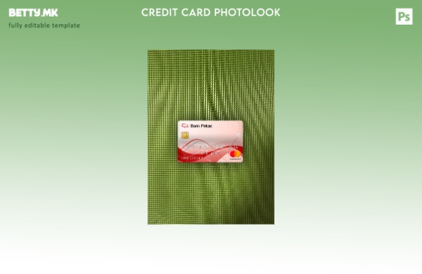 модерен стил Полска банка Pekao S.A банкарска мастер карта photolook преден шабл